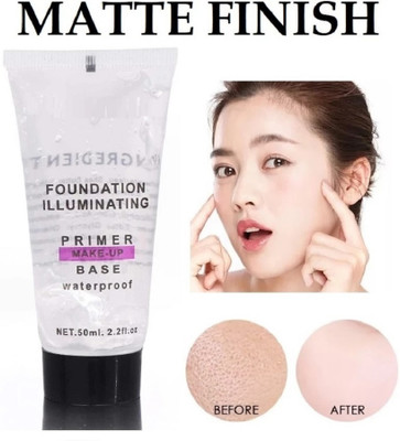 Vyomiris Face Primer Base Liquid Natural All Matte Foundation Pores Invisible Primer  - 50 ml(Transparent)