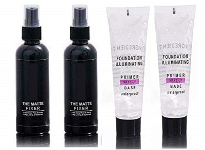 angelie set of 2Makeup Base Tube Primer With 2 Makeup Fixer  Primer  - 400 ml(TRANSPRANT)