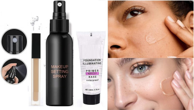 AFARAXIA Skin hydrating makeup setting spray and liqued concelour Primer/ Primer  - 200 ml(transprant)