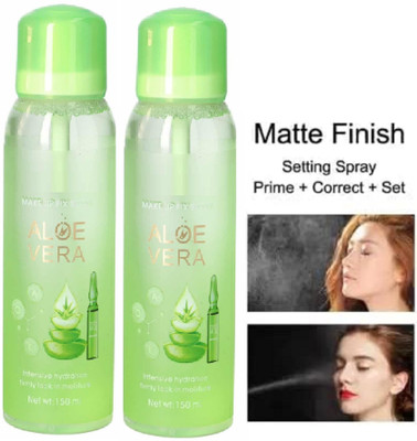 Emijun Waterproof Aloe Vera Long Lasting and Hydrating Face Fixer COMBO Primer  - 300 ml(TRANSPARENT)