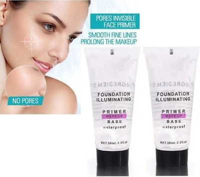 Herrlich BEST QUALITY TUBE GEL PRIMER SET OF 2 100 ML Primer  - 100 ml(TRANSPARENT)