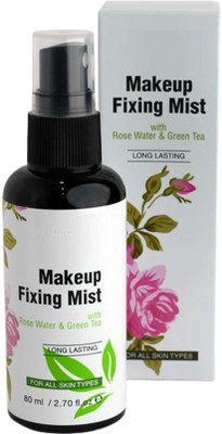 manasona Makeup Fixing Mist With Rose Water & Green Tea Long Lasting Primer  - 80 ml(TRANSPARENT)