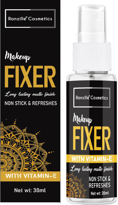 RONZILLE Long lasting Makeup Fixer with Aloevera and Vitamin E 30 ml Primer  - 30 ml(Gold)