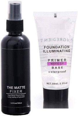 ADJD Makeup setting Fixer Spray And Gel Base Makeup Primer Most Trending combo Primer  - 150 ml(Transparent)