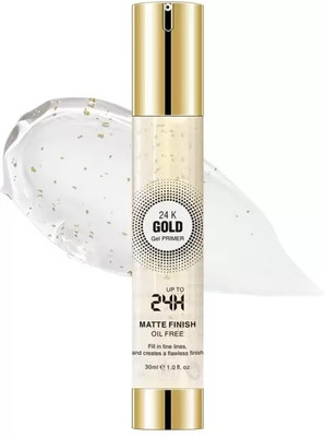 EVERERIN 24K Gold Gel Matte Finish Oil Free Primer - 30 ml Primer  - 30 ml(TRANSPARANT)