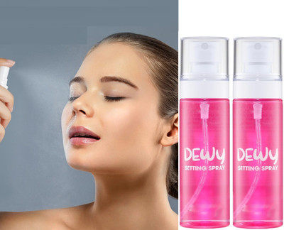 HUZURLU Makeup Setting Spray Natural Finish | Oil control fixer Primer  - 200 ml(pink)