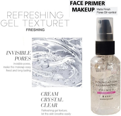 Amaryllis HD Matte finish Pore blur Oil Free Makeup face Base gel  Primer  - 50 ml(TRANSPARENT)