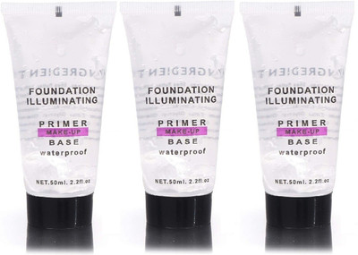 Emijun MAKEUP BASE GEL LONG LASTING FACE PRIMER PACK OF 3 Primer  - 150 ml(Transparent)