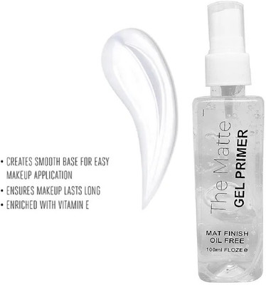 Aylily Most Trending Waterproof Long Lasting & Hydrating Matte Skin Gel  Primer  - 100 ml(TRANSPARENT)
