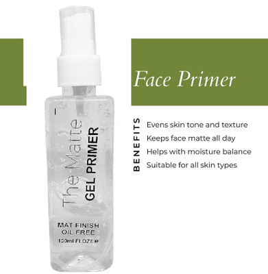 Amaryllis Oil-Free Matte Finish | Smoothens & Moisturizes Skin  Primer  - 100 ml(TRANSPARENT)