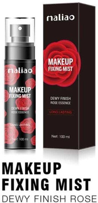 MALIO Make Up Fixing Mist Dewy Finish Rose Essence Long Lasting Primer  - 100 ml(Transparent Liquid)