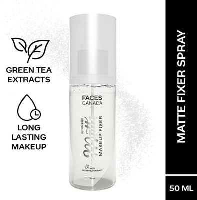 FACES CANADA Ultime Pro Matte Makeup Fixer Setting Spray | Long Lasting | Flawless Finish Primer  - 50 ml(Clear)