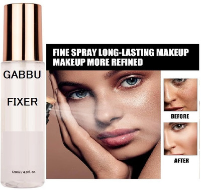 GABBU Long Lasting Professional Makeup Fixer Setting Spray Primer  - 120 ml(Transparent)