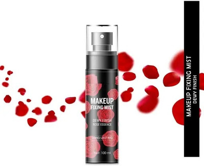 Jiwoo ROSE MATTE MAKEUP FIXER FIXING SPRAY WATERPROOF FOR LONG LASTING Primer  - 100 ml(black)