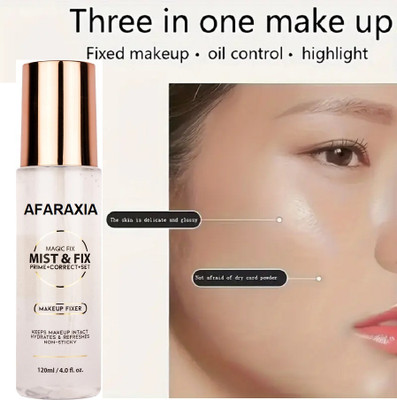 AFARAXIA Natural Makeup Fixer Non-Sticky Makeup Setting Spray Primer  - 120 ml(TRANSPARENT)