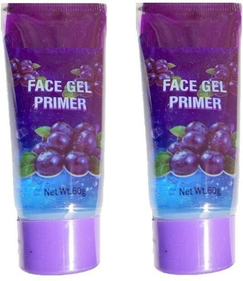 Elecsera Grapes Waterproof Primer Make Up Base Pack of 2 Primer  - 120 g(Blue)