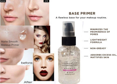 Amaryllis Foundation illuminating Primer Gel Smoothening Moisturizing Pre Makeup Base Primer  - 50 ml(TRANSPARENT)