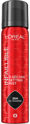 L'Oréal Paris INFALLIBLE 3-SECOND SETTING SPRAY, 36Hr Long Lasting Makeup Primer  - 75 ml(Clear)