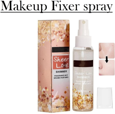 nn Sparkly Texture | Lightweight & Long-lasting Makeup Fixer Primer  - 120 ml(Silver)