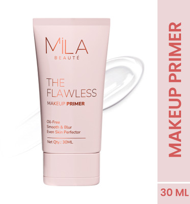 MILA BEAUTÉ The Flawless Makeup Primer | Oil Free Mattifying Finish | Smooth & Blurs Pores Primer  - 30 ml(Clear)