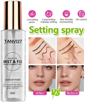 tanvi27 Moisturizing & Oil Control Mist & Fix Makeup Fixer Makes your makeup last longer Primer  - 120 ml(Transparent)