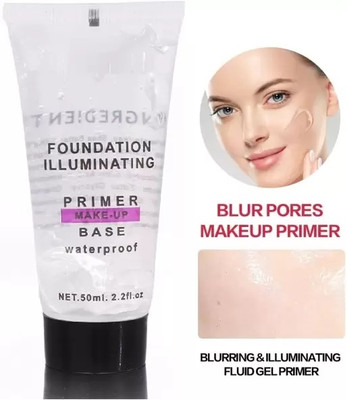 HUZURLU New Face Primer for Face makeup Illuminating Face Makeup Base Water Proof Primer  - 30 ml(Transparent)