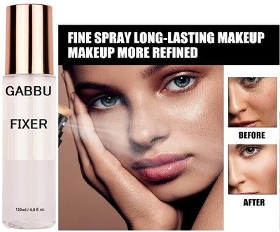 GABBU Long lasting Misty Finish Professional Makeup Fixer Spray Primer  - 120 ml(Transparent)