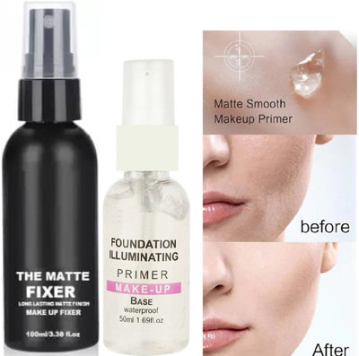 GABBU Best Flawless Makeup Base & Long Lasting Makeup Fixer with primer Primer  - 200 ml(transperent)