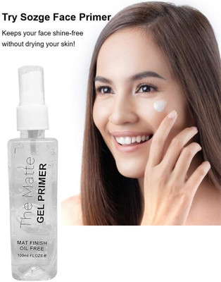 Amaryllis Matte Finish Makeup Base Gel Perfect Matte Face Makeup Primer for Pore less Primer  - 100 ml(TRANSPARENT)