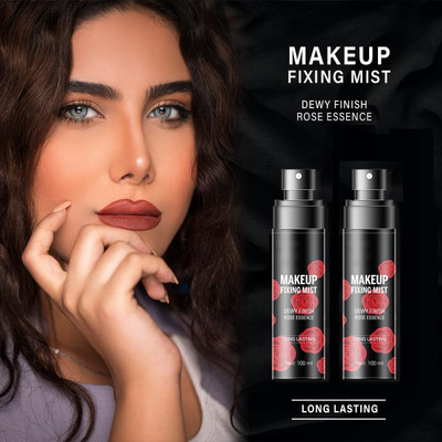 Emijun Rose Makeup Fixer Spray for Face makeup Primer COMBO Primer  - 200 ml(TRANSPARENT)