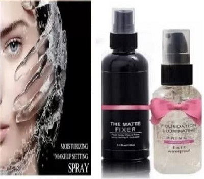 REIMICHI WATER-PROOF MAKEUP FIXER AND FACE PRIMER COMBO PACK FOR WOMEN & MEN(2 Items in the set)