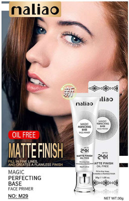MALIO Magic Perfecting Base Face Primer Upto 24H Matte Finish Oil Free M29 Primer  - 30 g(Transparent)