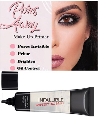 Amaryllis Gel Primer Waterproof Long Lasting & Hydrating Matte Poreless Mattifying Skin Primer  - 35 ml(TRANSPARENT)