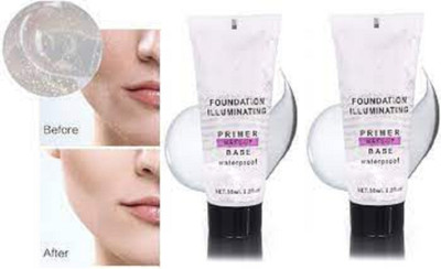 Luipui waterproof primer makeup base pack of 2 Primer  - 100 ml(transparent)