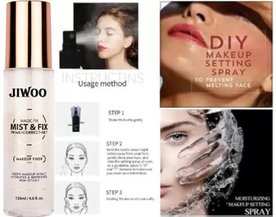 Jiwoo Fade-Resistant 24-Hour Setting Spray Moisturizing, Long-Lasting Makeup Primer  - 120 ml(TRANSPARENT)