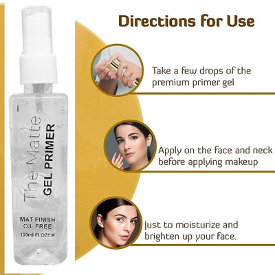 Amaryllis Transparent Matte Gel Base Hd Face  Primer  - 100 ml(TRANSPARENT)