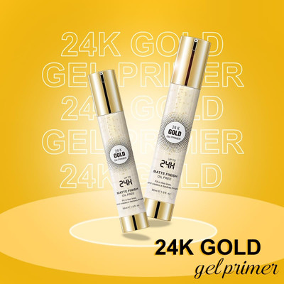 MYEONG GOLD PRIMER UP TO 24 HOURS MATTE FINISH OIL FREE MAGIC PERFECTING BASE PRIMER Primer  - 60 ml(24K Gold)