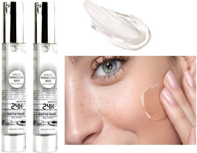 HUZURLU MAGIC PERFECTING BASE GEL FACE PRIMER PACK OF 2 Primer  - 60 ml(TRANSPARENT)