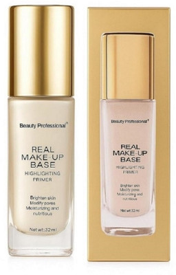 Essensity Beauty Professional Real Makeup Base 2 in 1 Highlighter | Highlighting  Primer  - 32 ml(The Swiss Golden Tint)