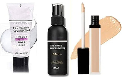 REIMICHI WATERPROOF MAKEUP FIXER, LIQUID CONCEALER AND FACE PRIMER COMBO PACK(3 Items in the set)