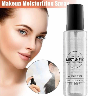 manasona Make up Fixer | Non Sticky, Keeps Makeup Intact, Hydrates & Refreshes  Primer  - 120 ml(TRANSPARENT)