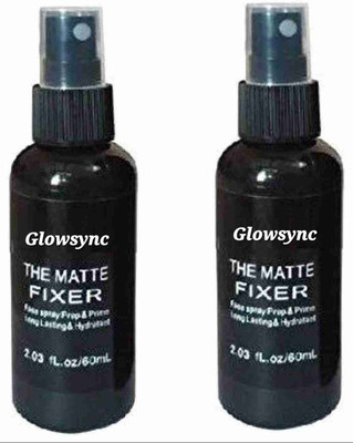 Glowsync 2 piecesThe Matte makeup Fixer Makeup setting spray Primer 100 ml (TRANSPARENT) Primer  - 100 ml(Transparent)