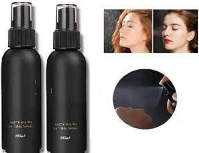 Luipui long lasting makeup fixer setting spray pack of 2 Primer  - 200 ml(transparent)