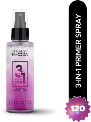 Hilary Rhoda 3-in-1 Primer Spray |Lightweight & Water-Based Primer | Dewy Finish |Oil Control Primer  - 120 ml(Blurs Pores & Setting Spray)