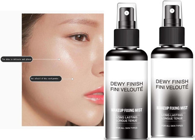ADJD Combo Makeup Setting Spray Rose water with green tea Primer  - 160 ml(trasparent)