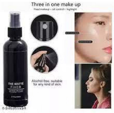 Luipui best matte finish makeup setting spray Primer  - 100 ml(transparent)