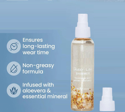 nn Long Stay Non Sticky Makeup Fixer, Setting Spray for Face Makeup Primer  - 120 ml(Golden)