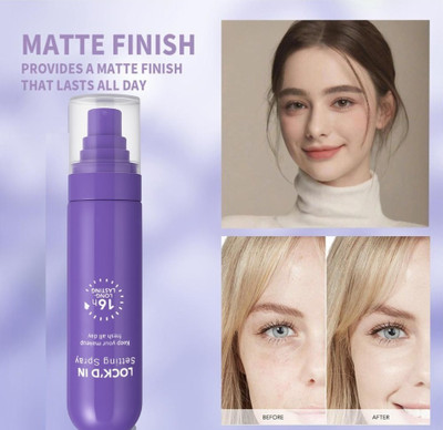 BLUEMERMAID Lock’d In Setting Spray 16H Long Lasting Texture Fixing Spray Primer  - 100 ml(Transparent)