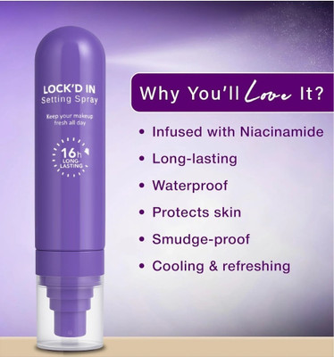 SEUNG LOCK'D IN Makeup Setting Spray, Radiant Finish Long-Lasting Primer  - 100 ml(Transparent)