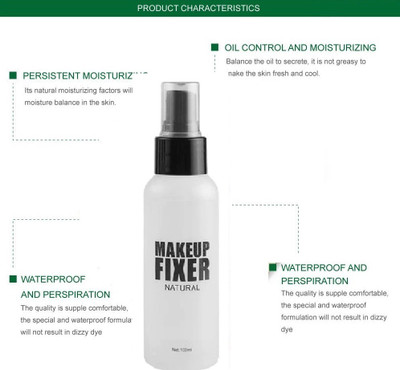AMOSFIA Matte Finish Makeup Fixer Setting Spray PACK OF 1 Primer  - 100 ml(Transparent)